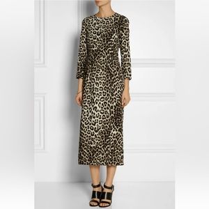 Rag and bone leopard print midi dress